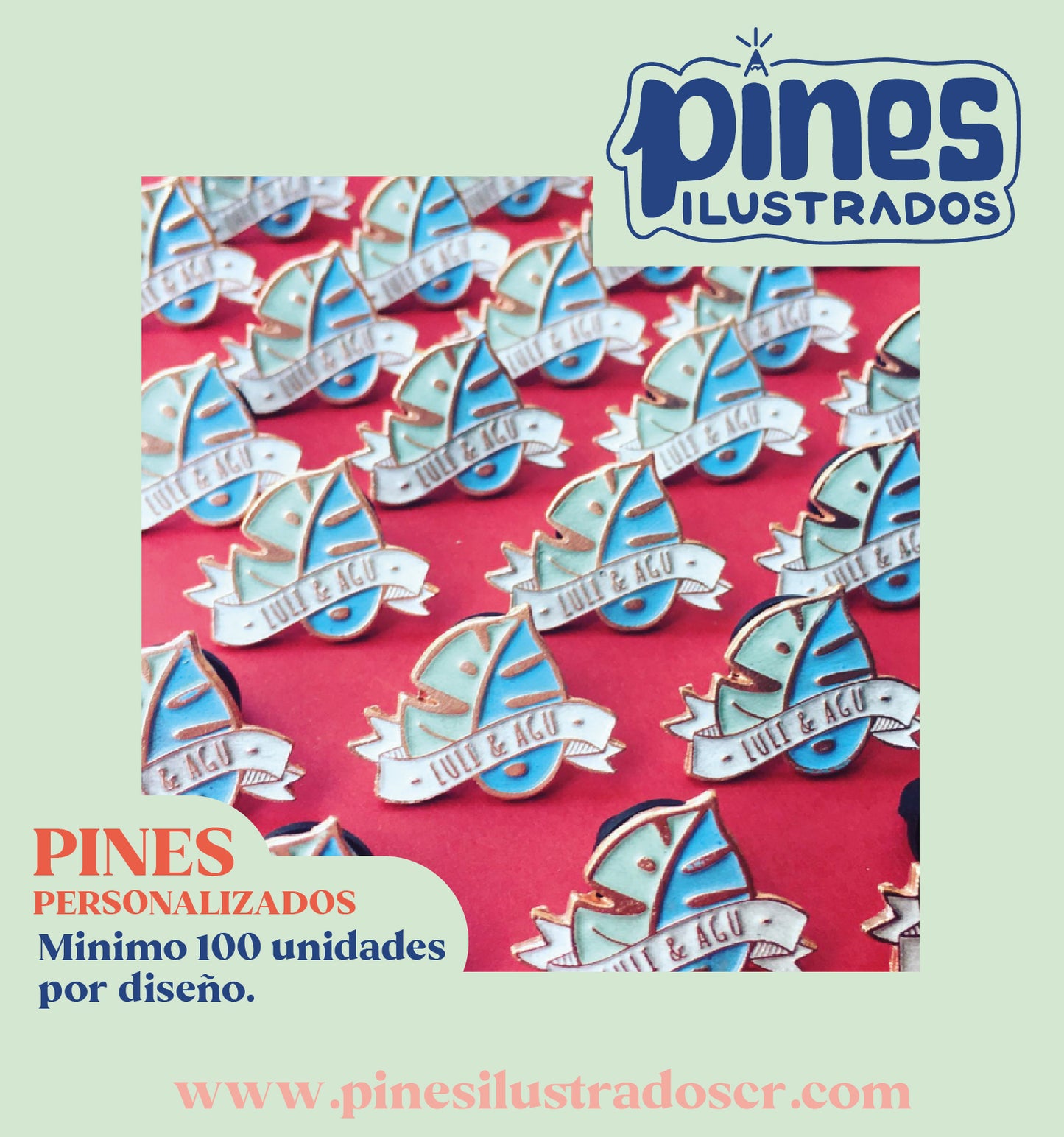 100 pines personalizados